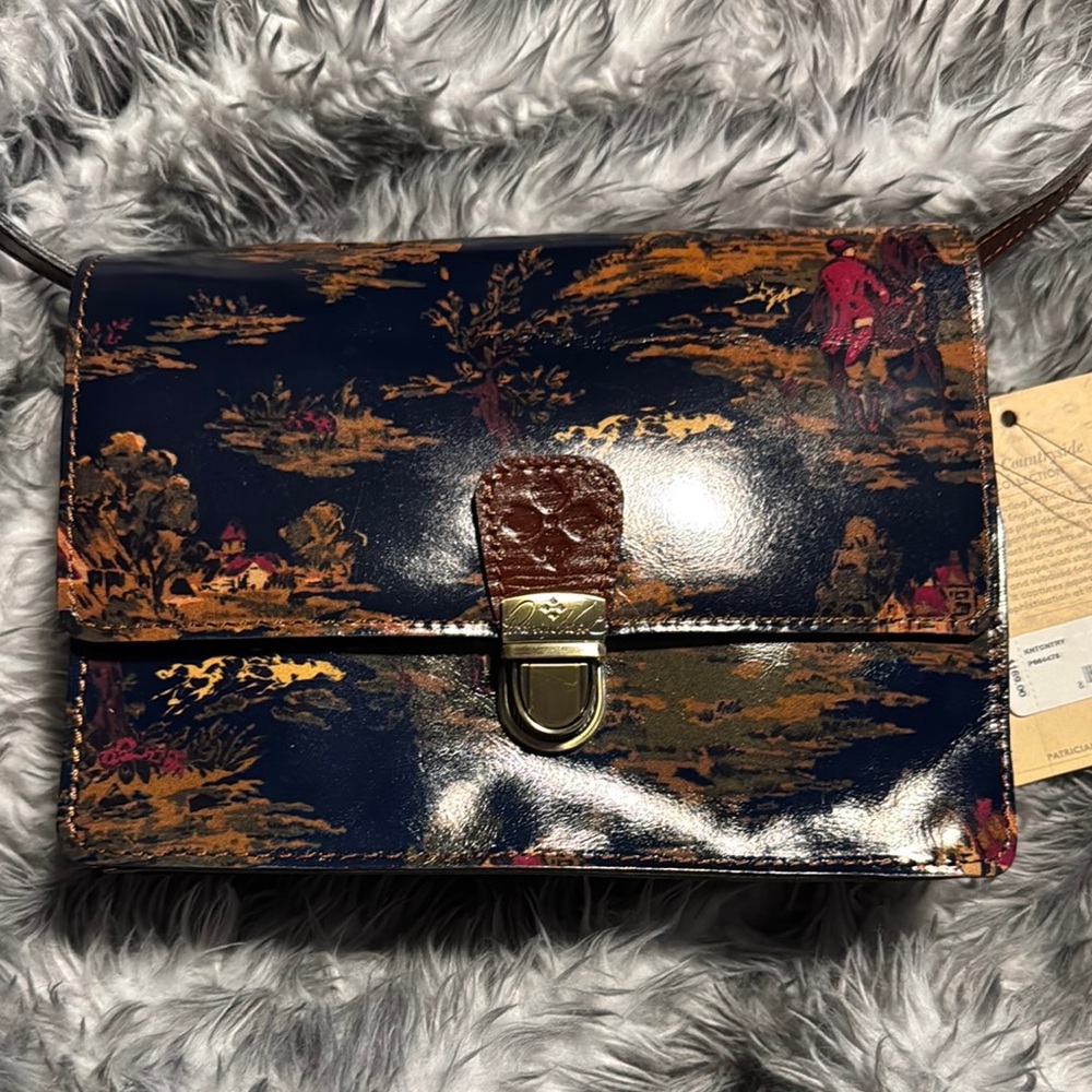 Patricia Nash Black and Brown Crossbody Bag